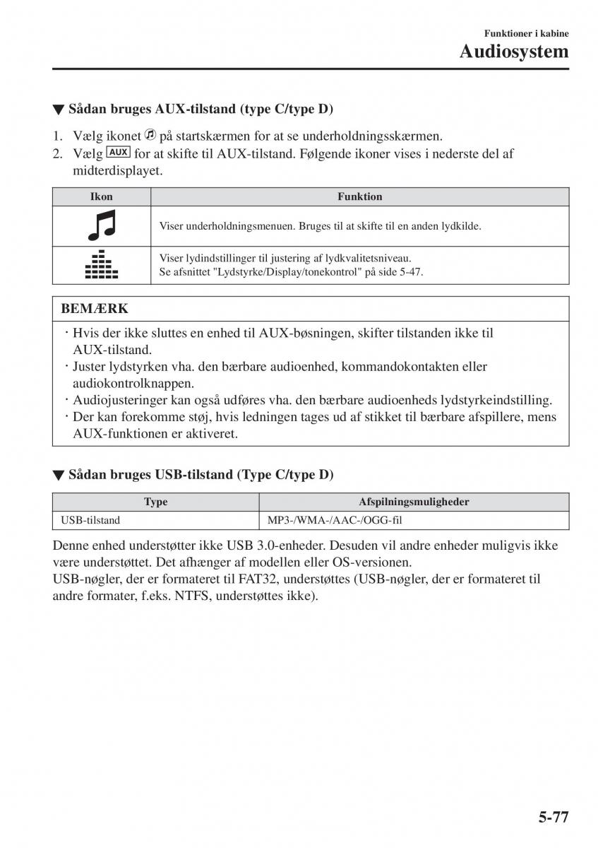 Mazda 2 Demio Bilens instruktionsbog / page 372