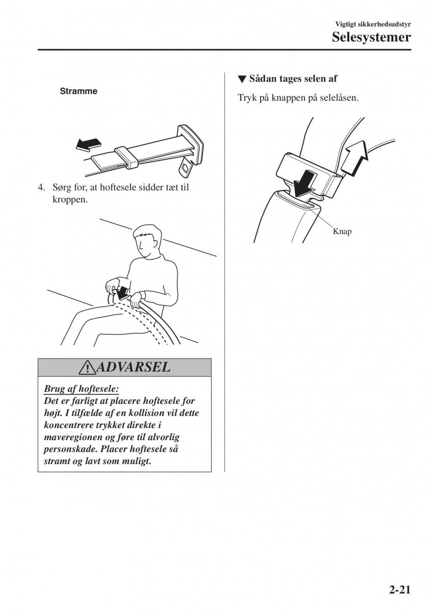 Mazda 2 Demio Bilens instruktionsbog / page 42