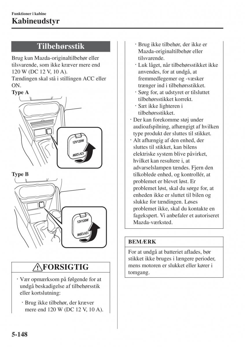 Mazda 2 Demio Bilens instruktionsbog / page 443