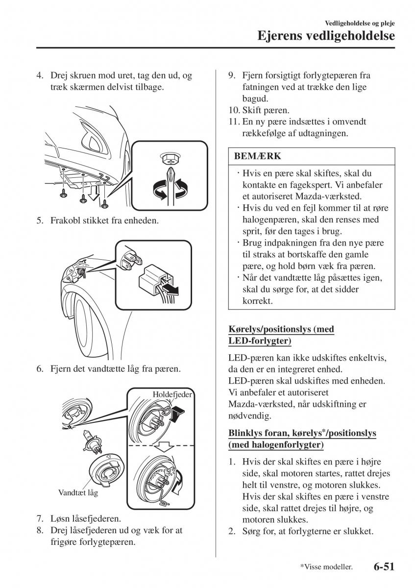 Mazda 2 Demio Bilens instruktionsbog / page 498