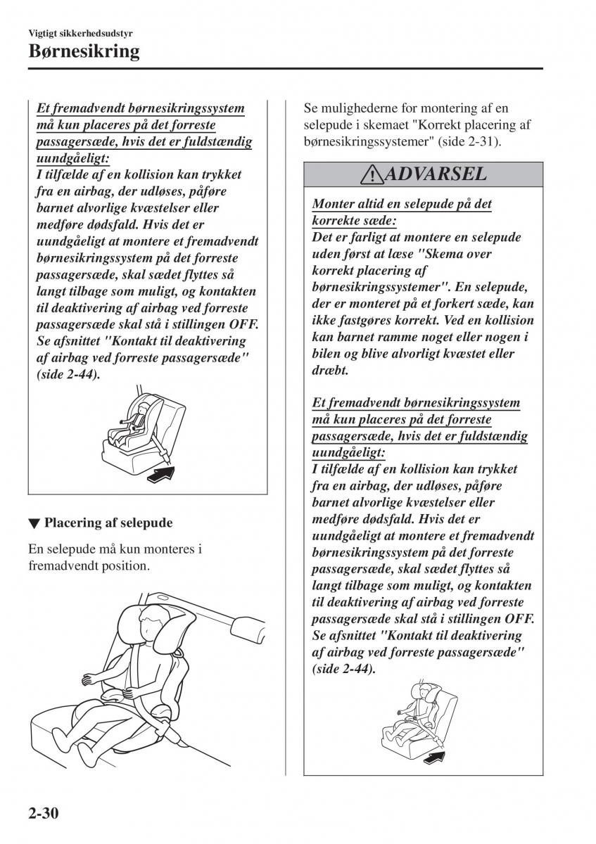 Mazda 2 Demio Bilens instruktionsbog / page 51