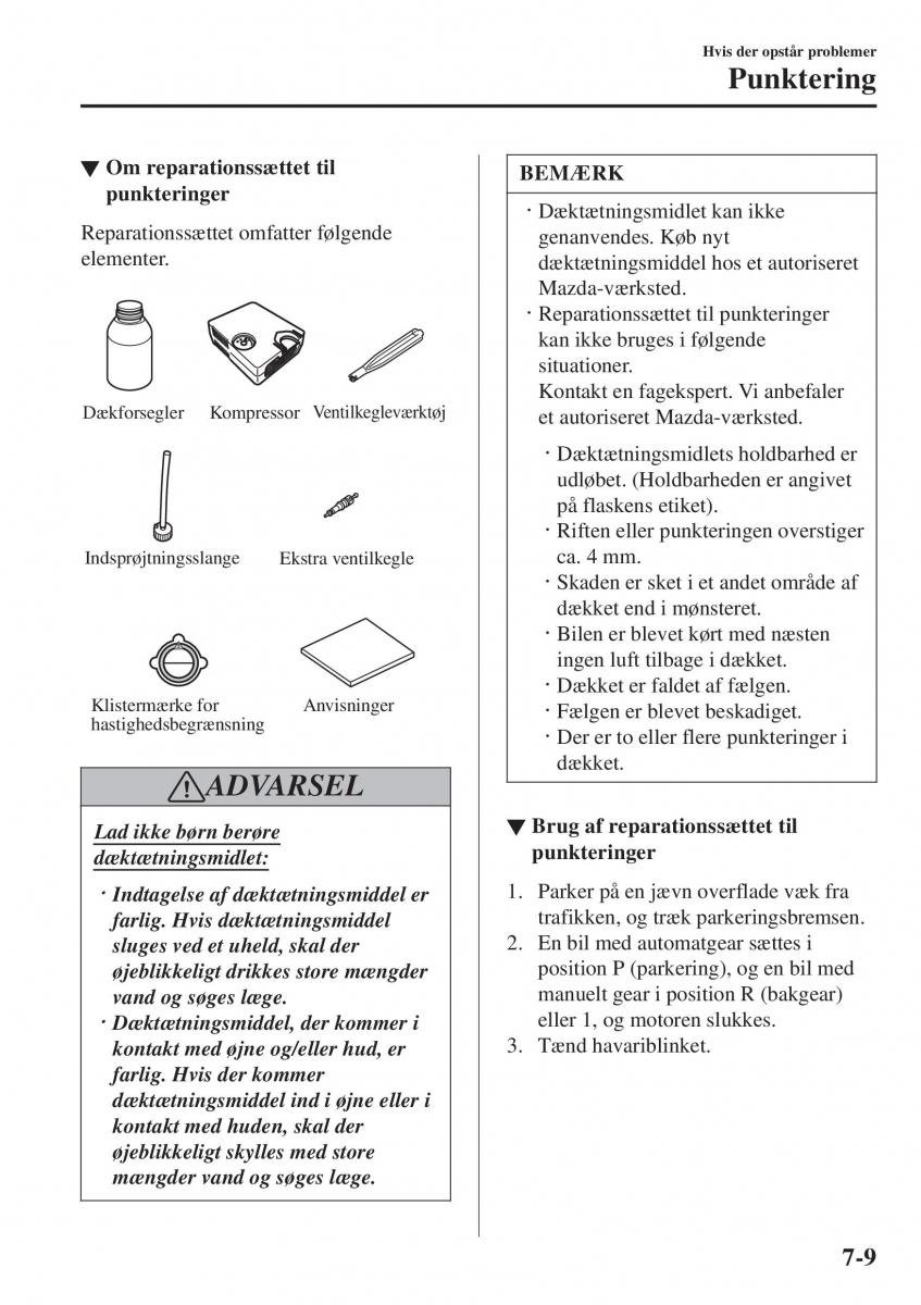 Mazda 2 Demio Bilens instruktionsbog / page 530