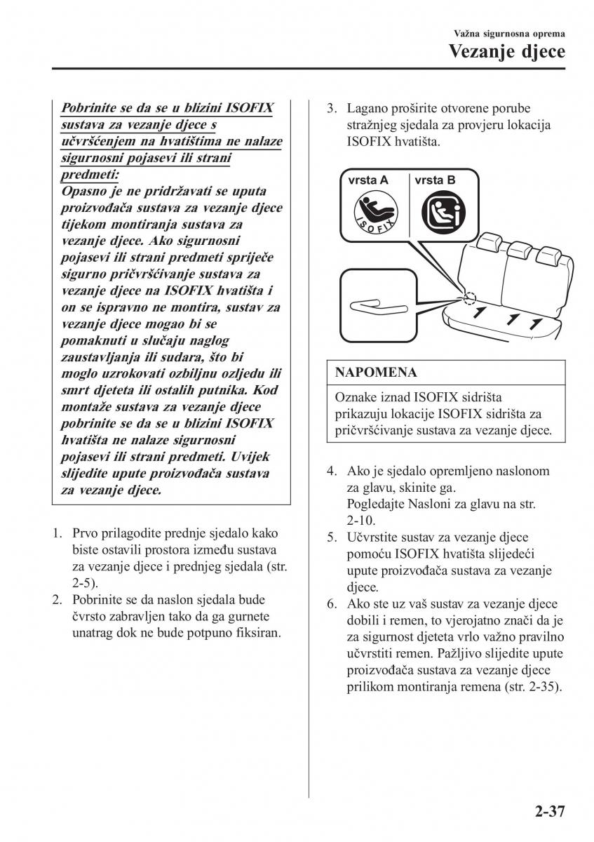 Mazda 2 Demio vlasnicko uputstvo / page 58