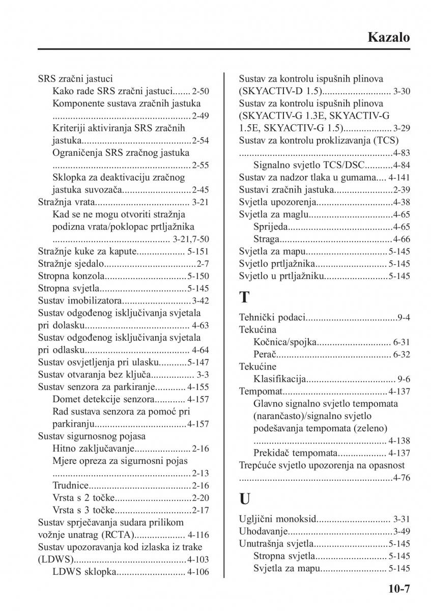 Mazda 2 Demio vlasnicko uputstvo / page 630