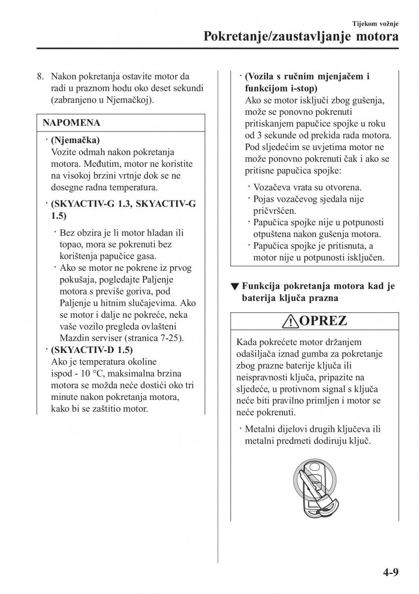 Mazda 2 Demio vlasnicko uputstvo / page 152