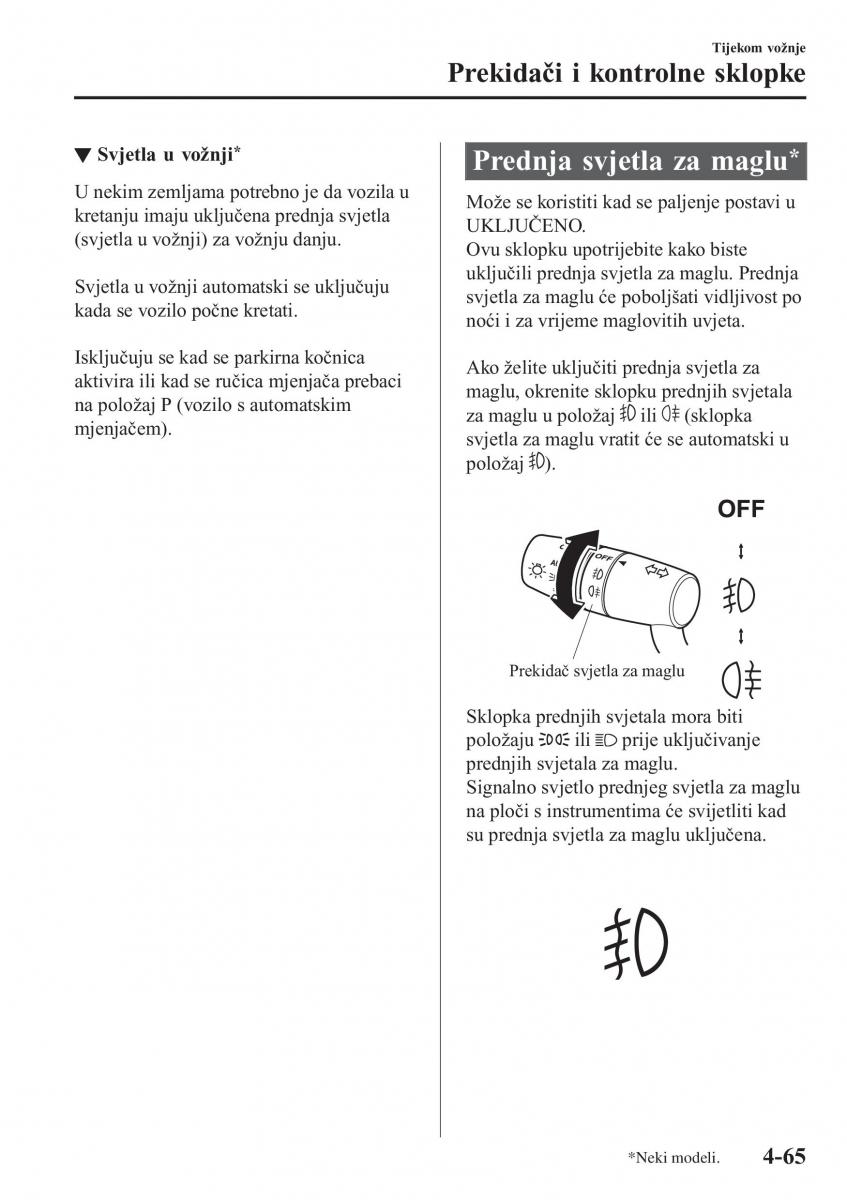 Mazda 2 Demio vlasnicko uputstvo / page 208