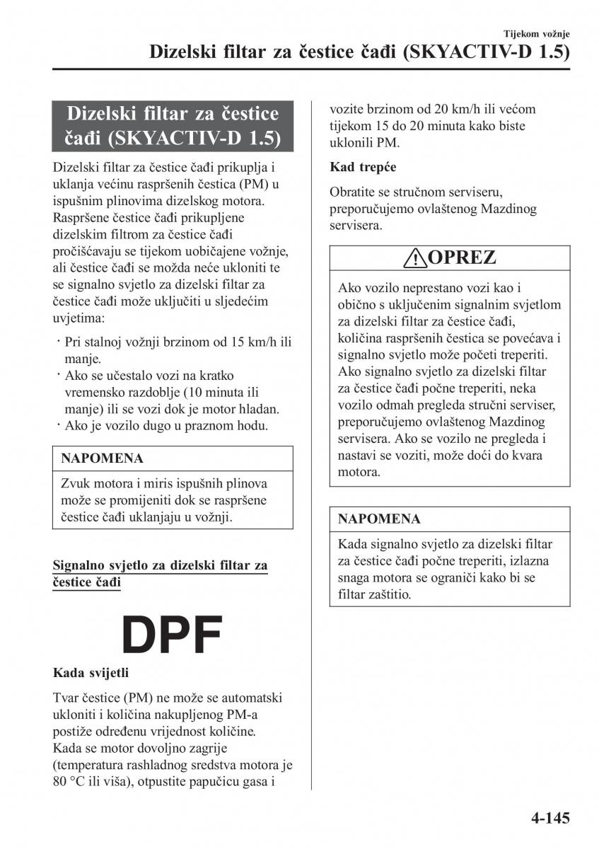 Mazda 2 Demio vlasnicko uputstvo / page 288