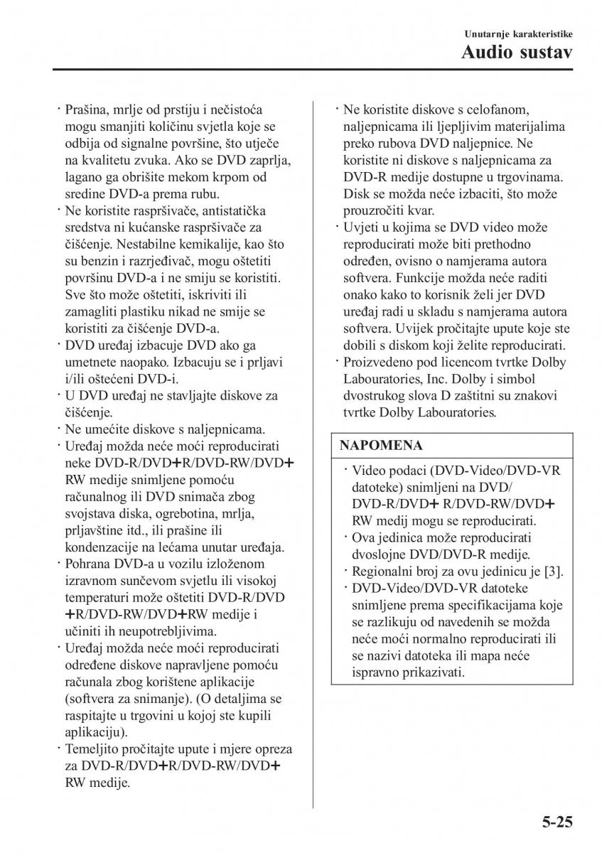 Mazda 2 Demio vlasnicko uputstvo / page 328