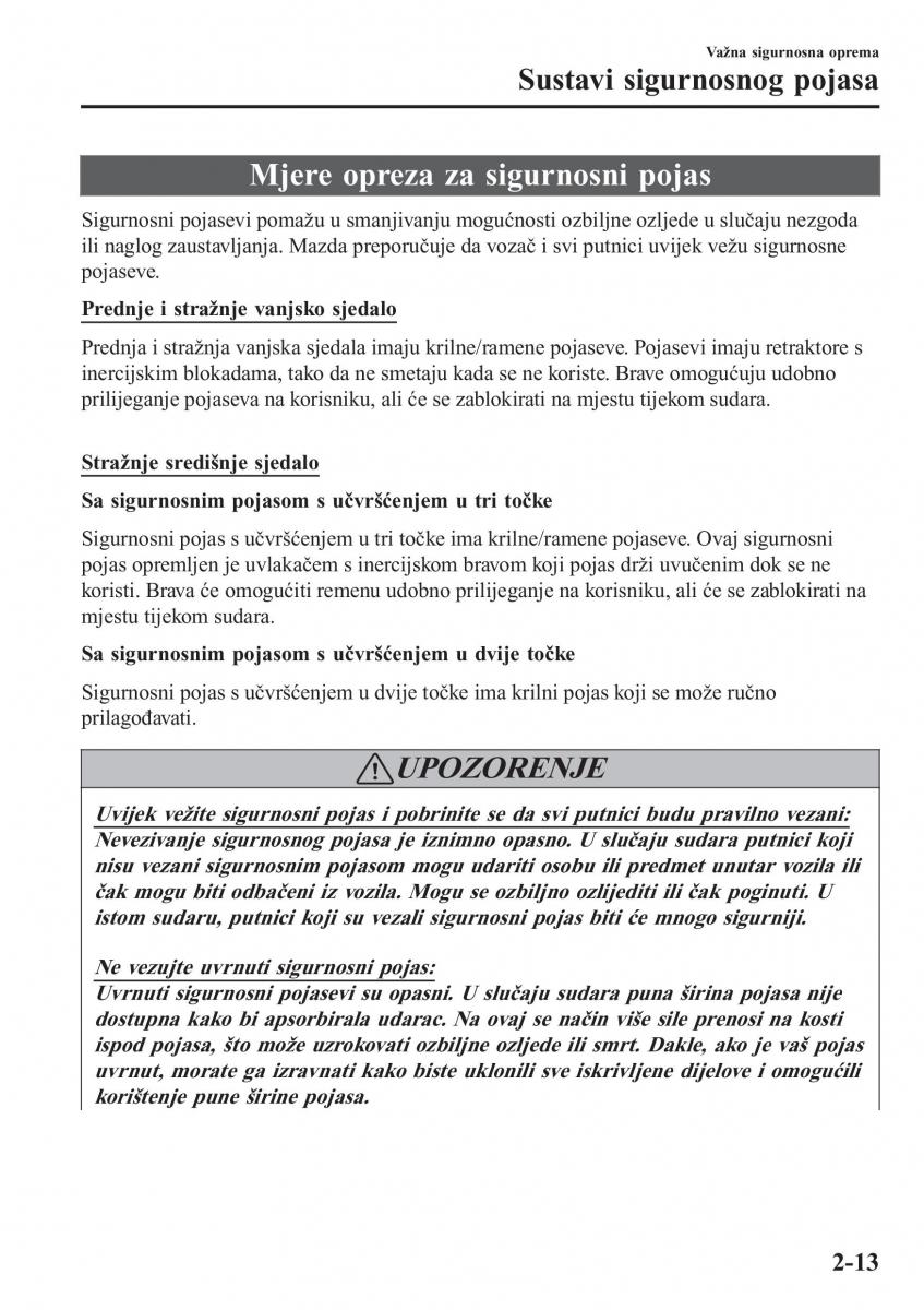 Mazda 2 Demio vlasnicko uputstvo / page 34