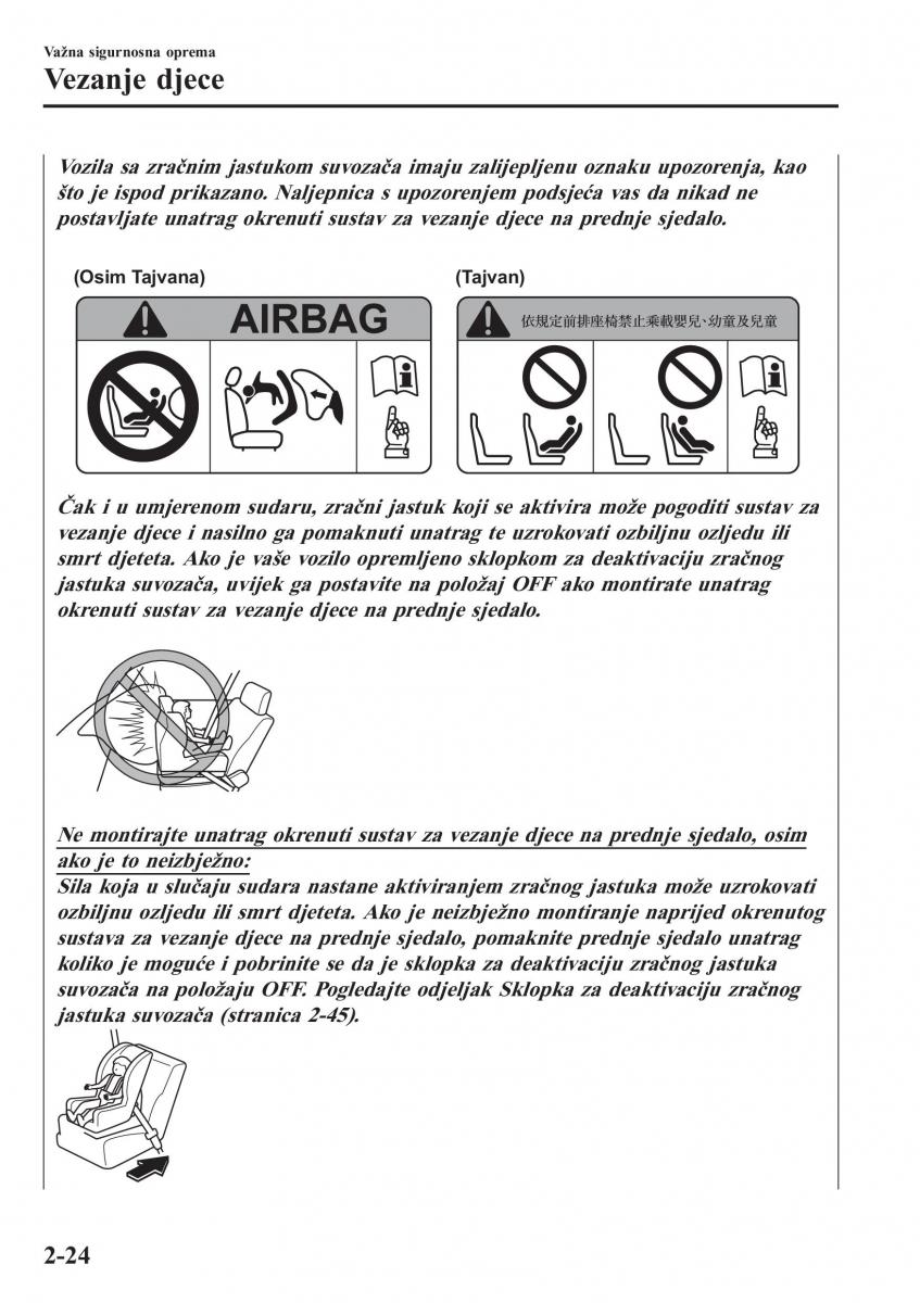 Mazda 2 Demio vlasnicko uputstvo / page 45