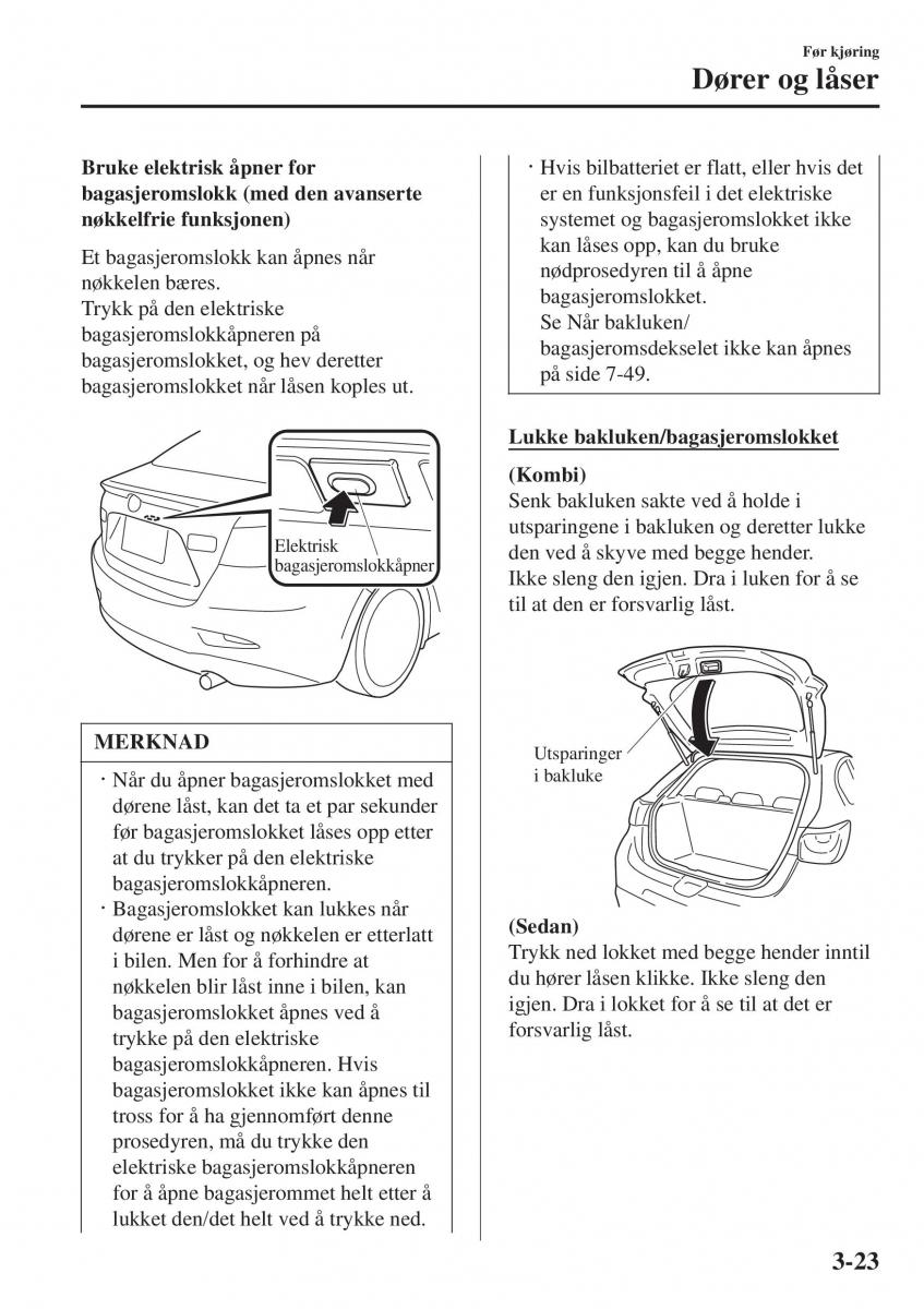 Mazda 2 Demio bruksanvisningen / page 98