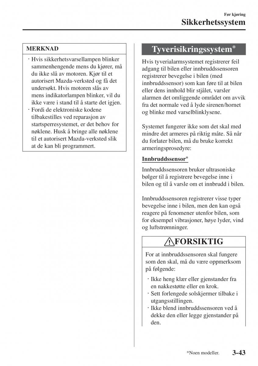 Mazda 2 Demio bruksanvisningen / page 118