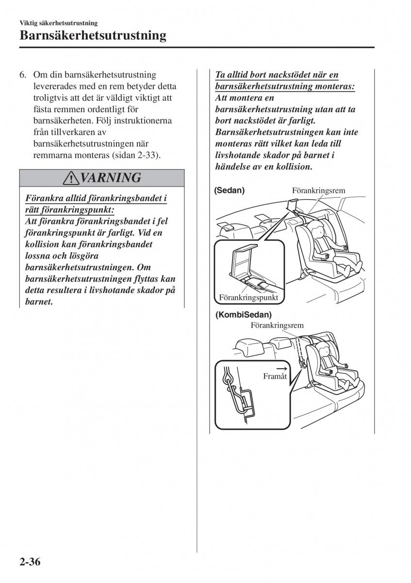 Mazda 2 Demio instruktionsbok / page 57