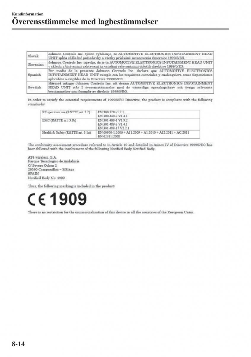 Mazda 2 Demio instruktionsbok / page 583