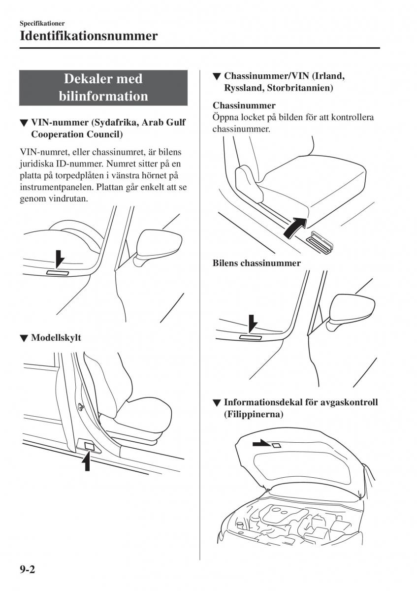 Mazda 2 Demio instruktionsbok / page 593