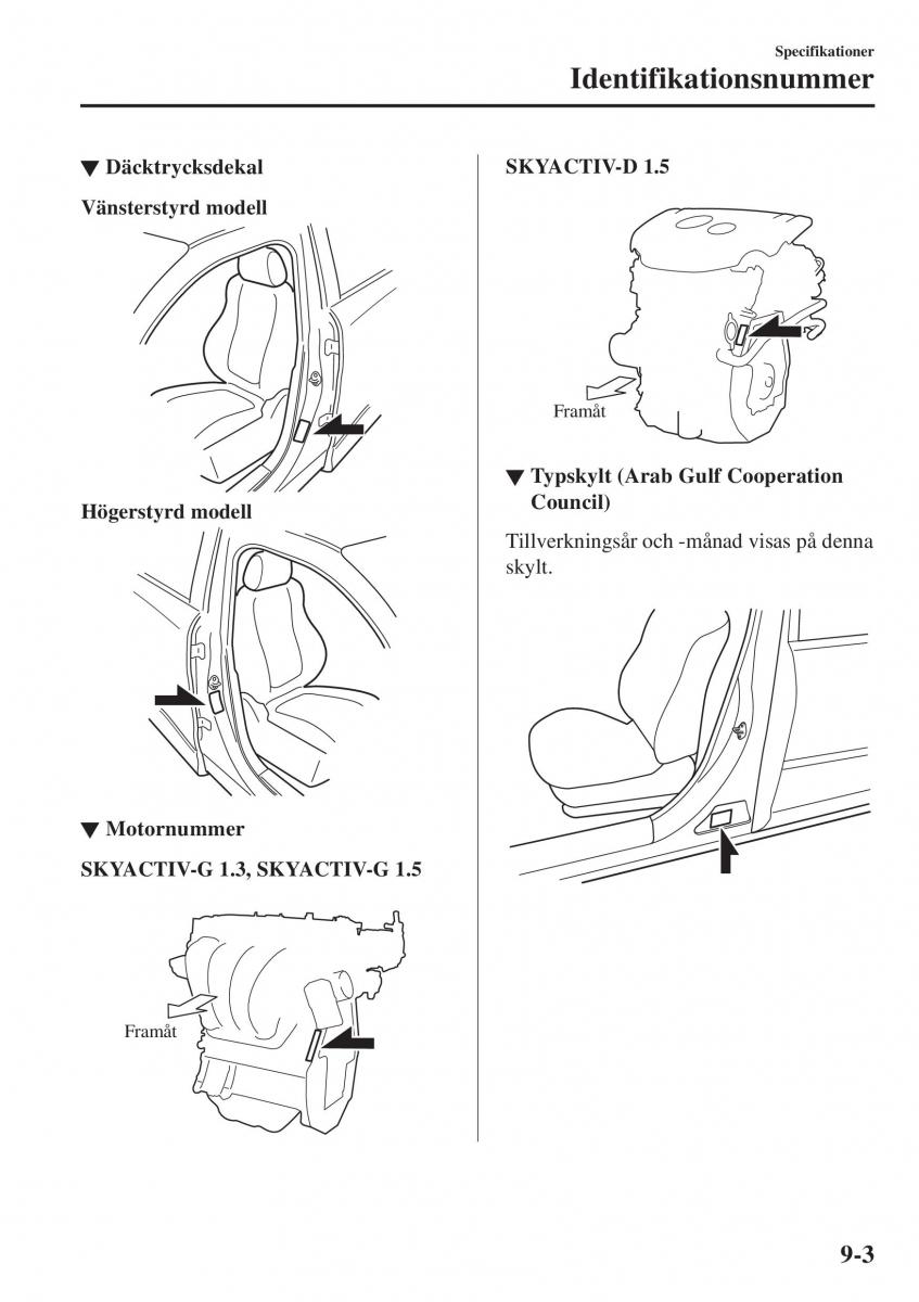 Mazda 2 Demio instruktionsbok / page 594