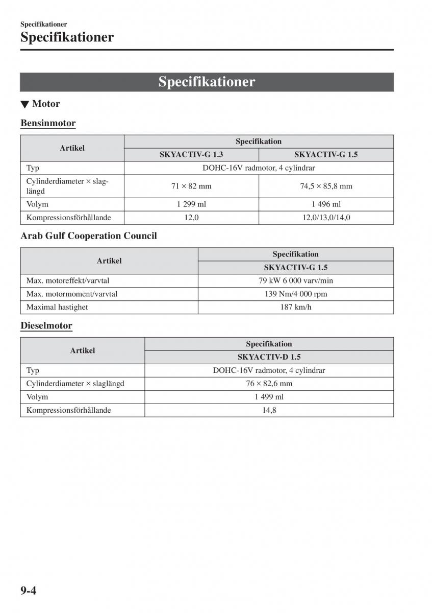 Mazda 2 Demio instruktionsbok / page 595