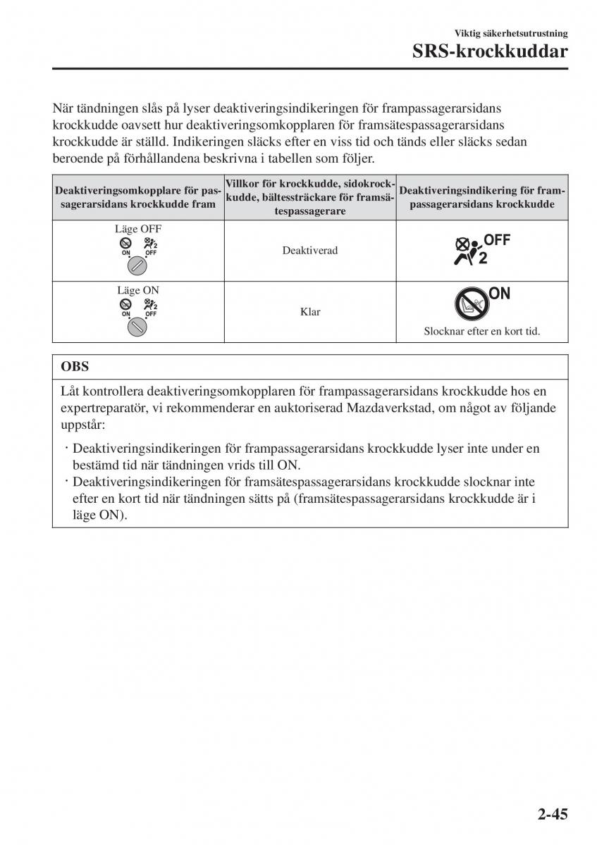 Mazda 2 Demio instruktionsbok / page 66