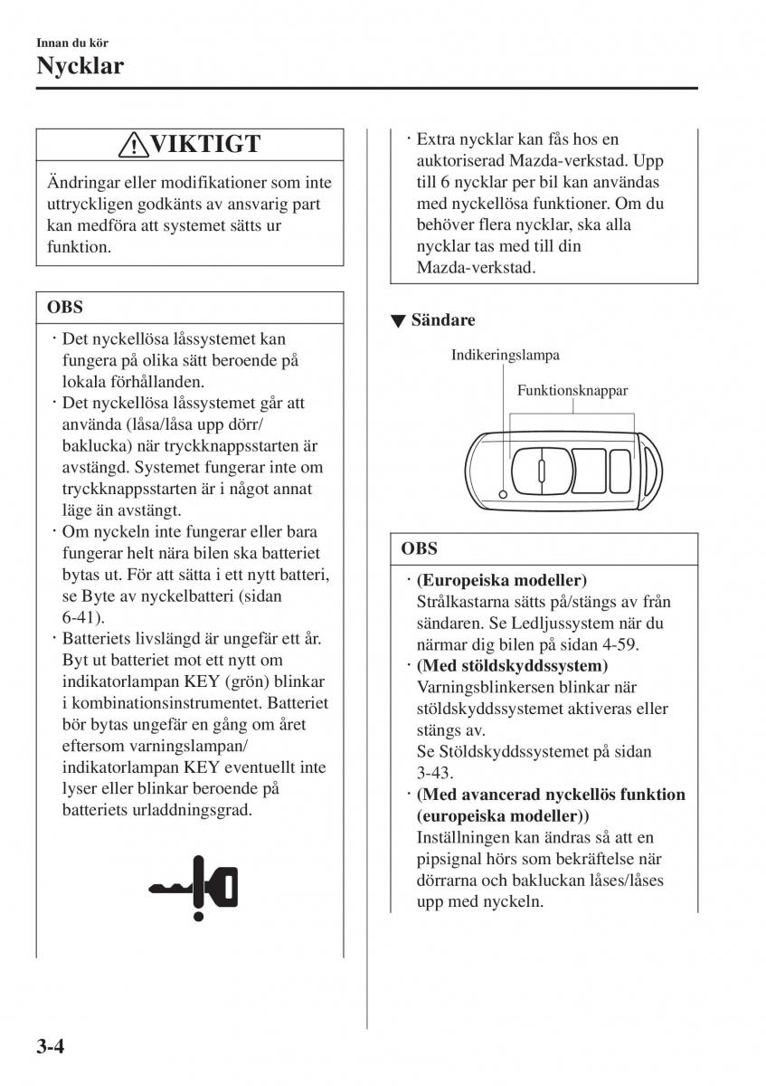 Mazda 2 Demio instruktionsbok / page 81