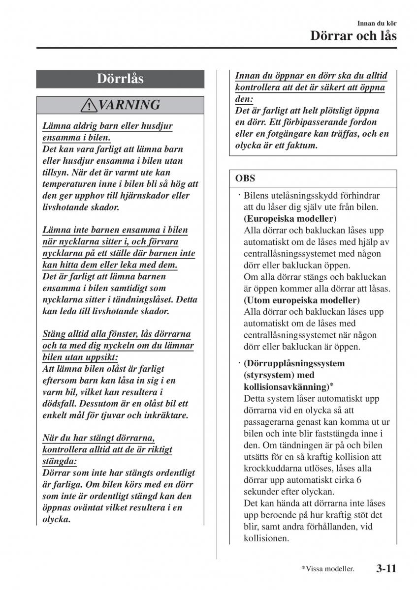 Mazda 2 Demio instruktionsbok / page 88