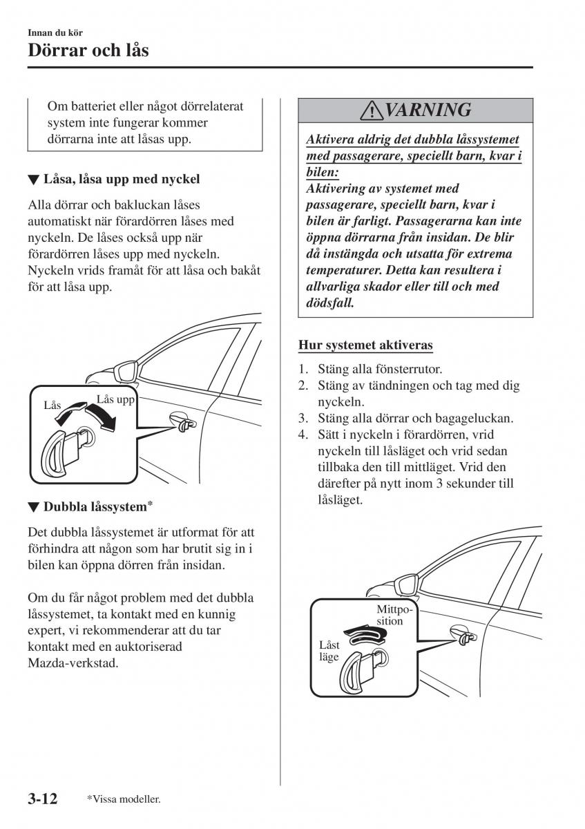 Mazda 2 Demio instruktionsbok / page 89