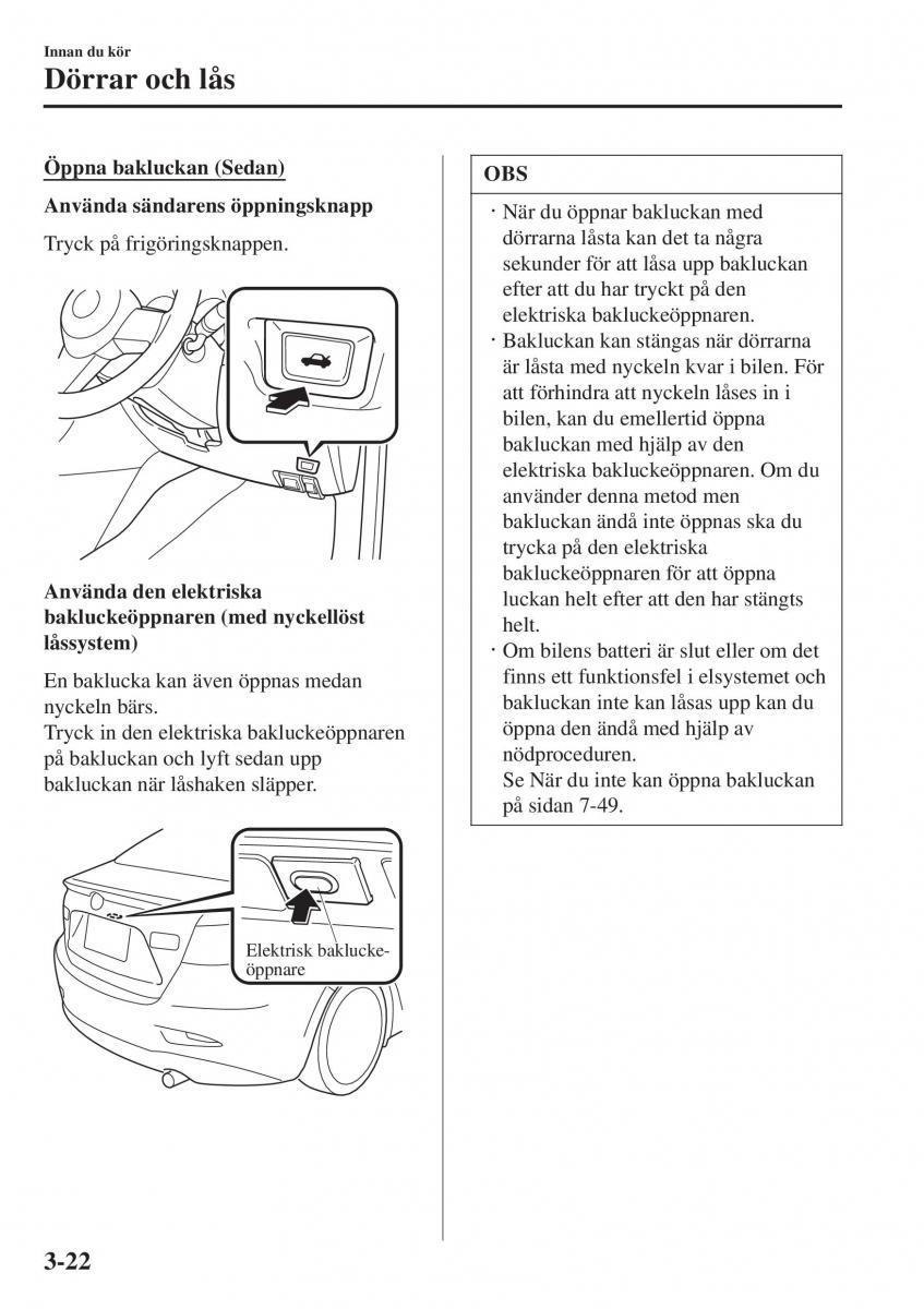 Mazda 2 Demio instruktionsbok / page 99