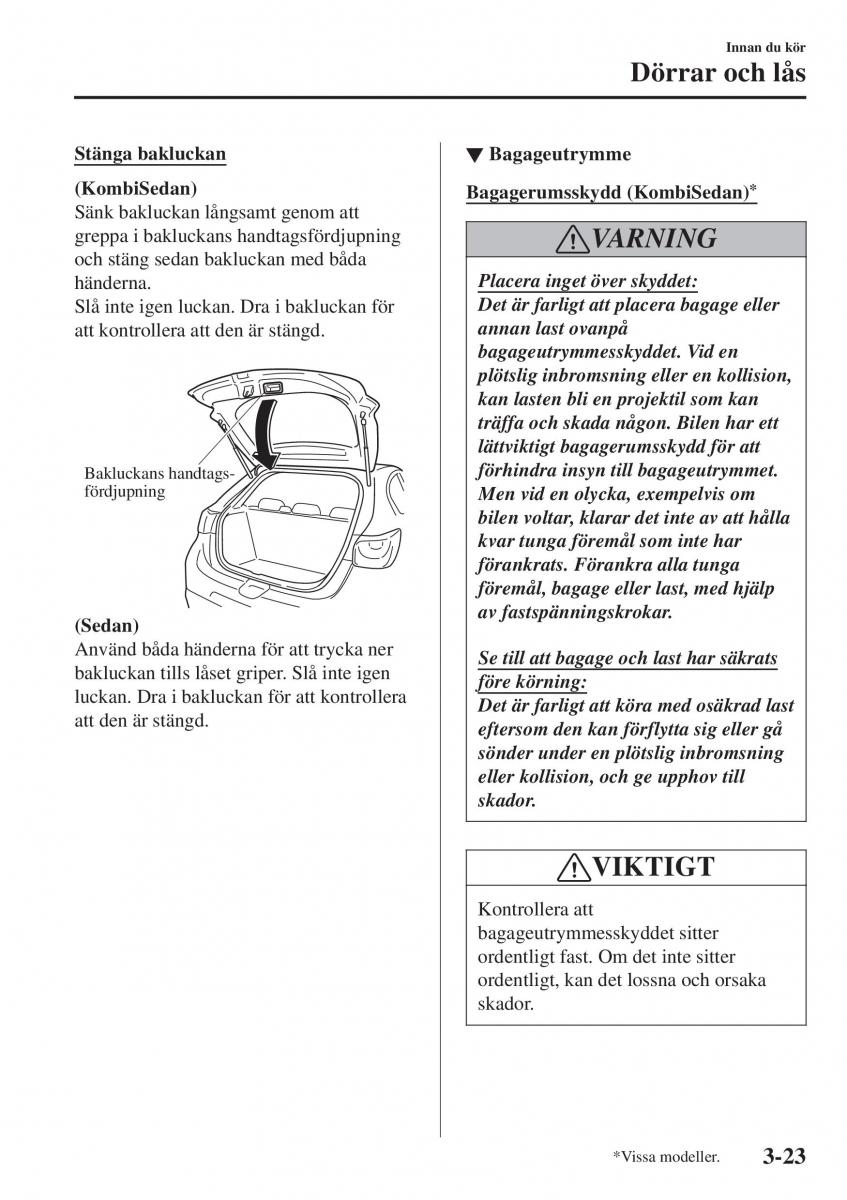 Mazda 2 Demio instruktionsbok / page 100