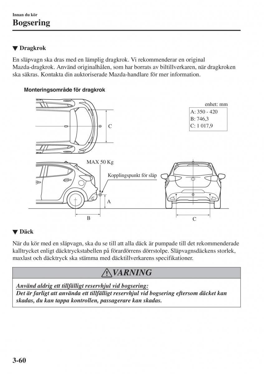 Mazda 2 Demio instruktionsbok / page 137