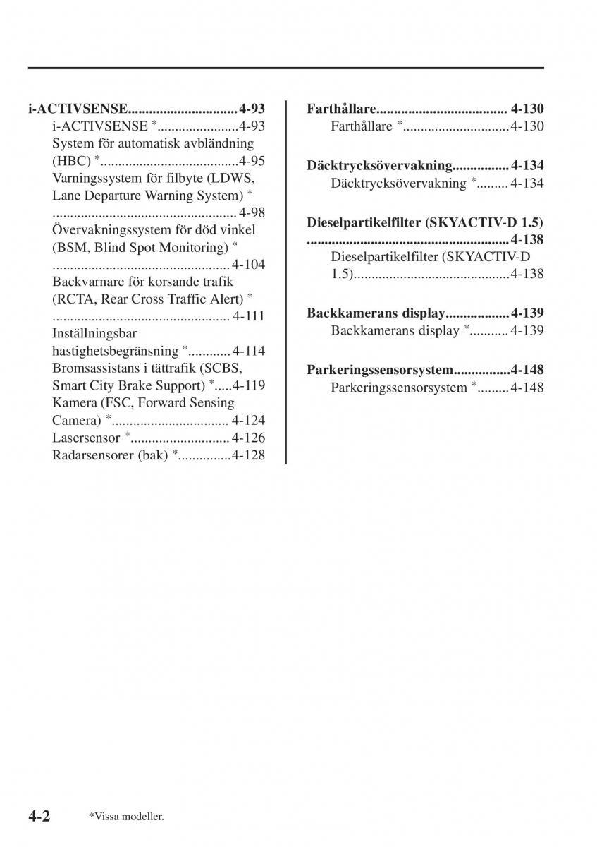 Mazda 2 Demio instruktionsbok / page 143