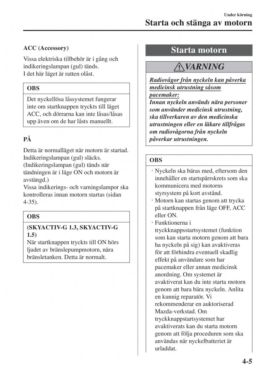 Mazda 2 Demio instruktionsbok / page 146