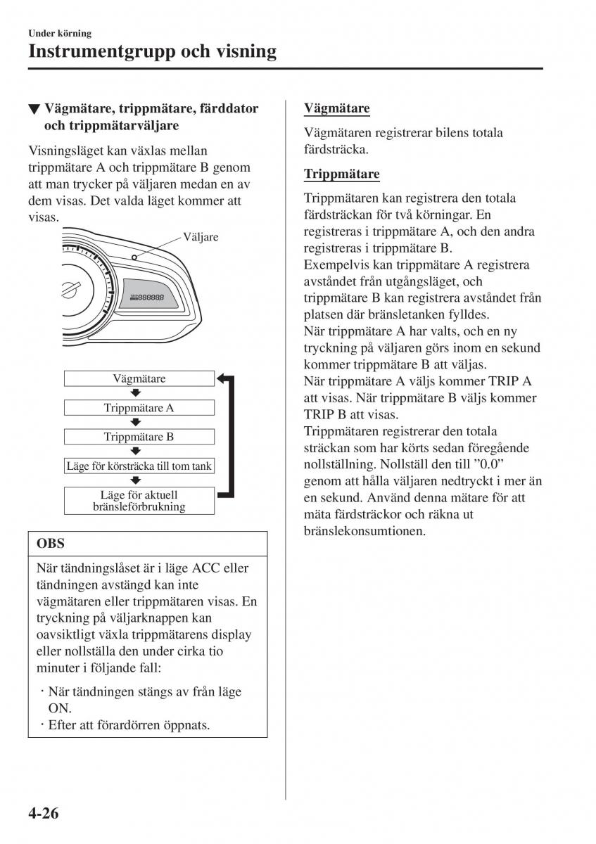 Mazda 2 Demio instruktionsbok / page 167