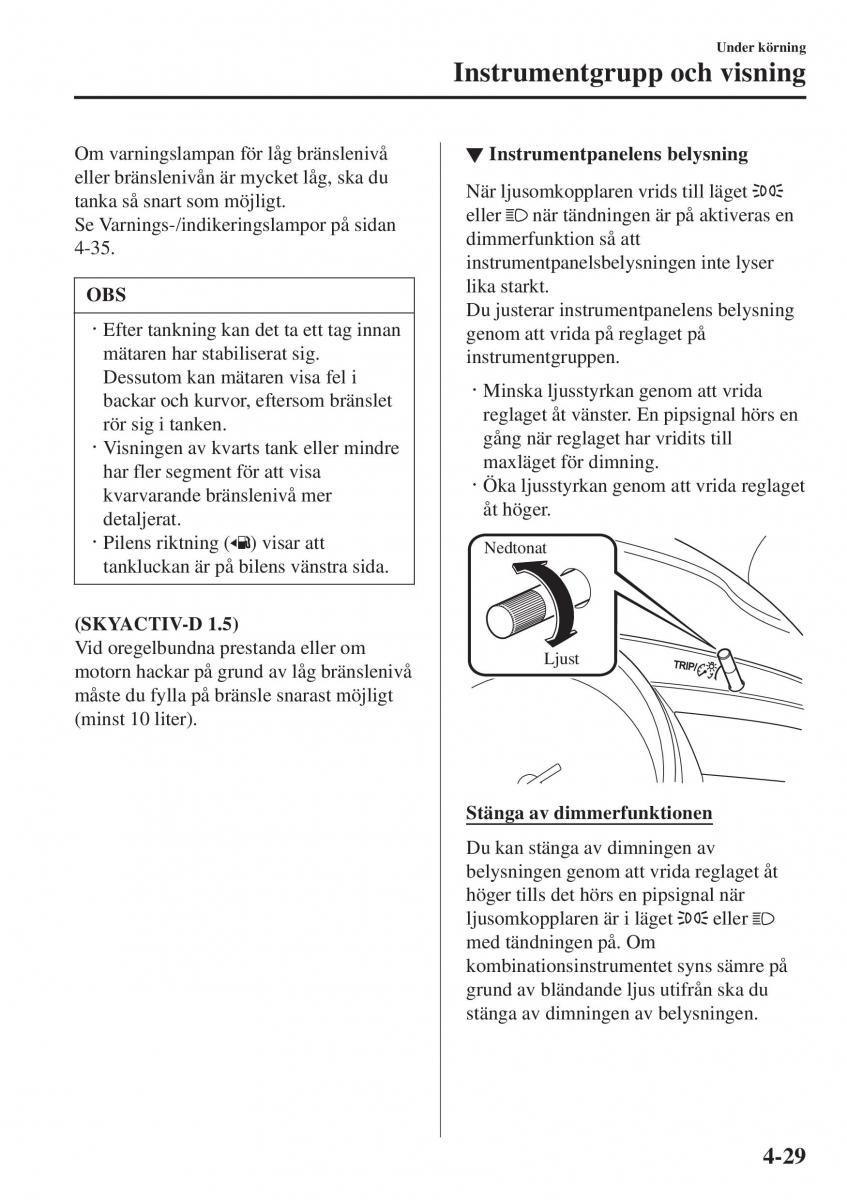 Mazda 2 Demio instruktionsbok / page 170