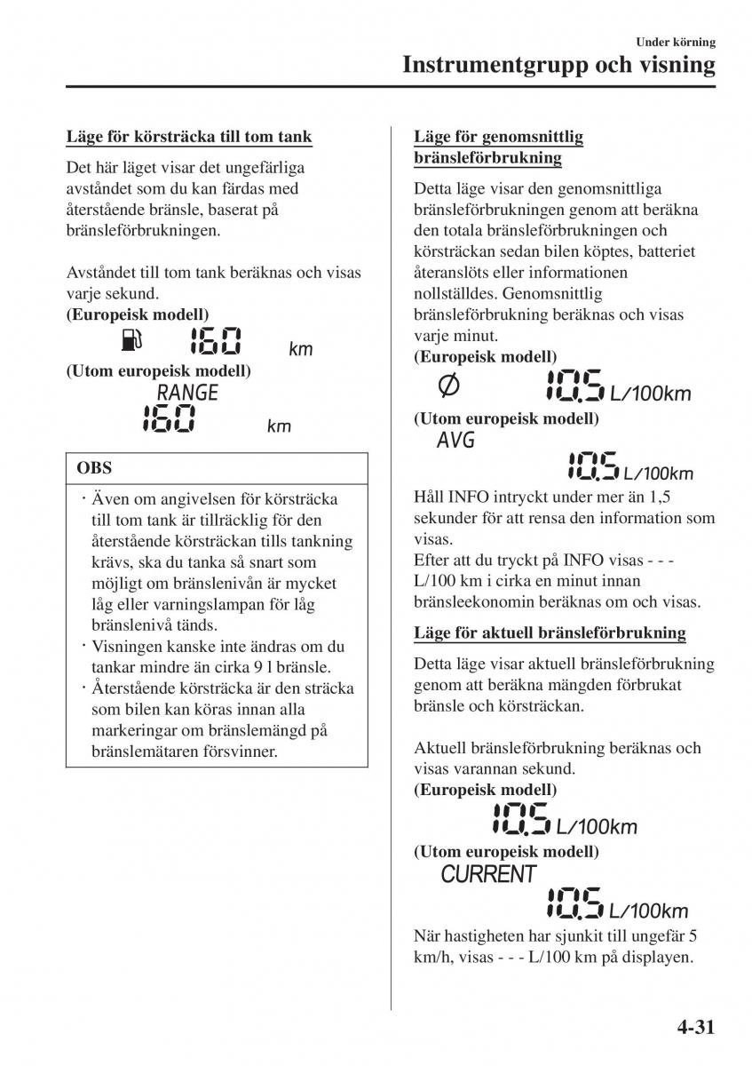 Mazda 2 Demio instruktionsbok / page 172