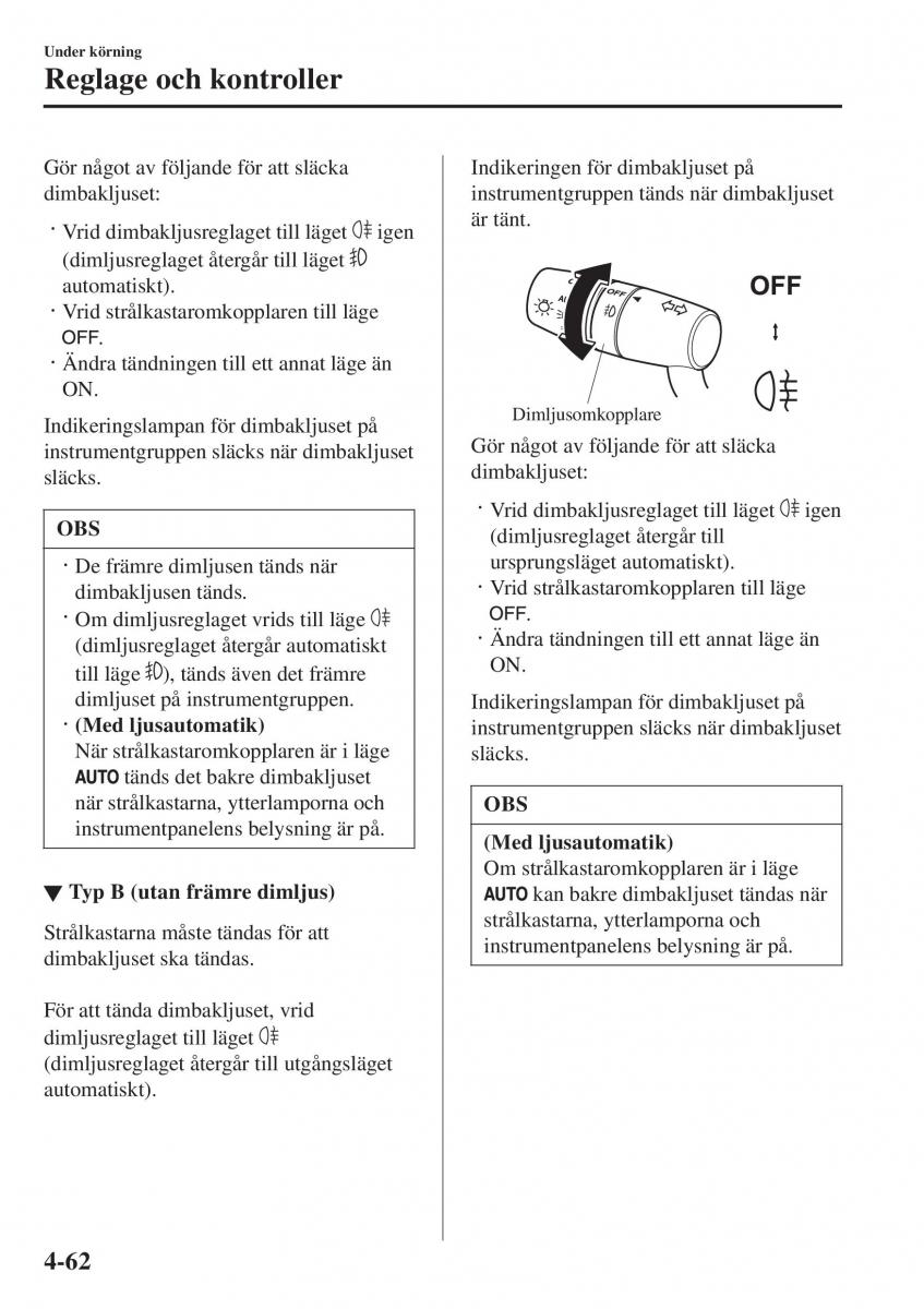 Mazda 2 Demio instruktionsbok / page 203