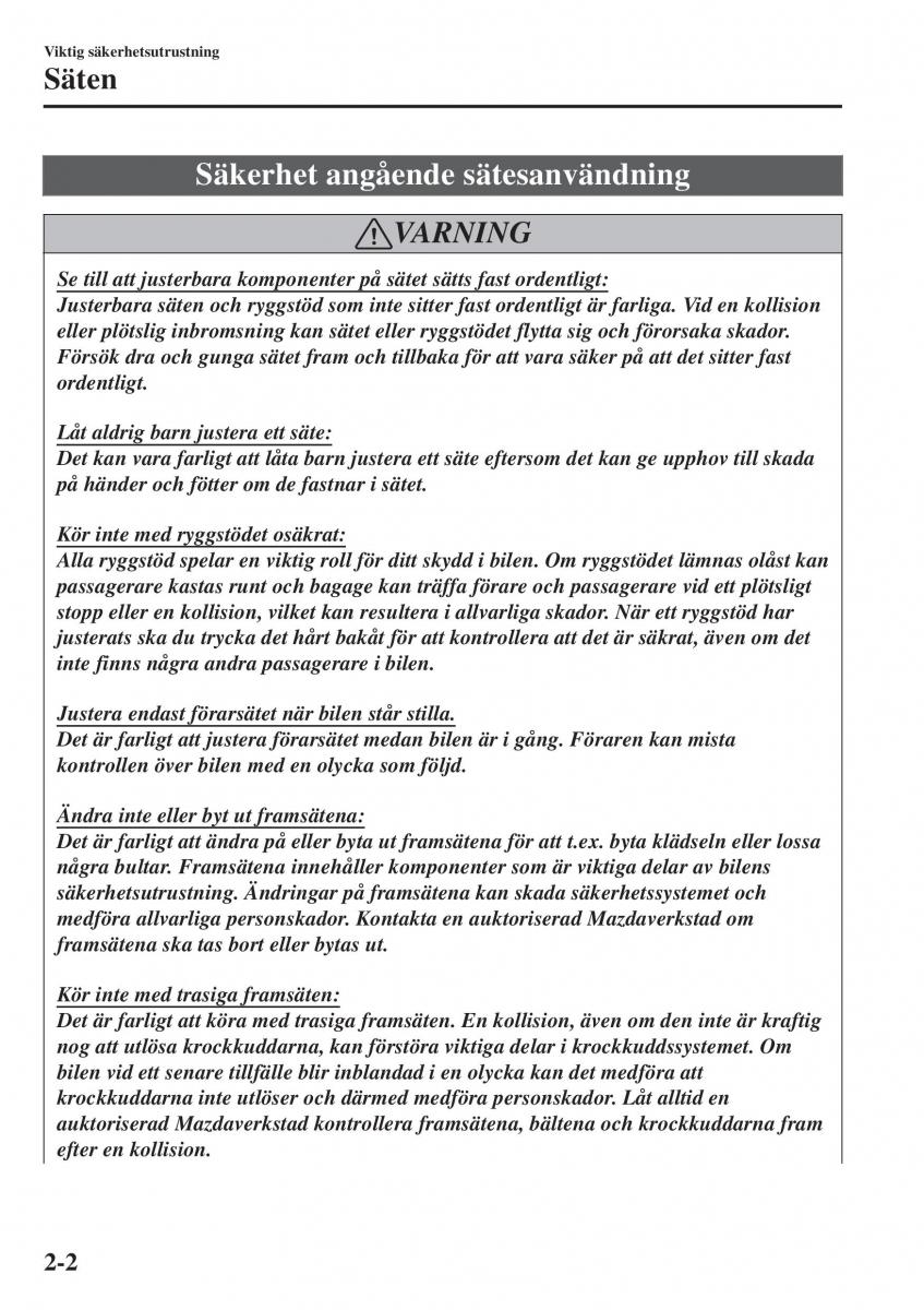 Mazda 2 Demio instruktionsbok / page 23