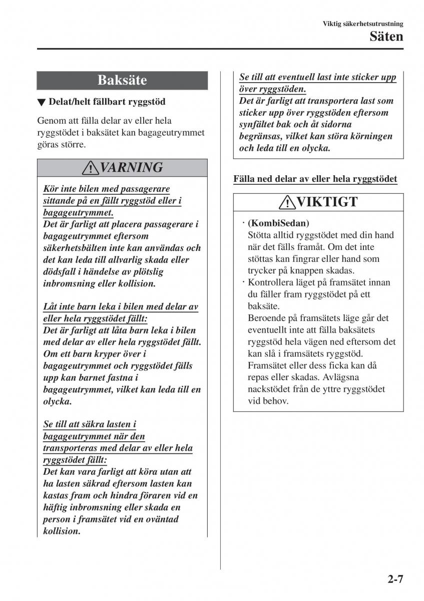 Mazda 2 Demio instruktionsbok / page 28