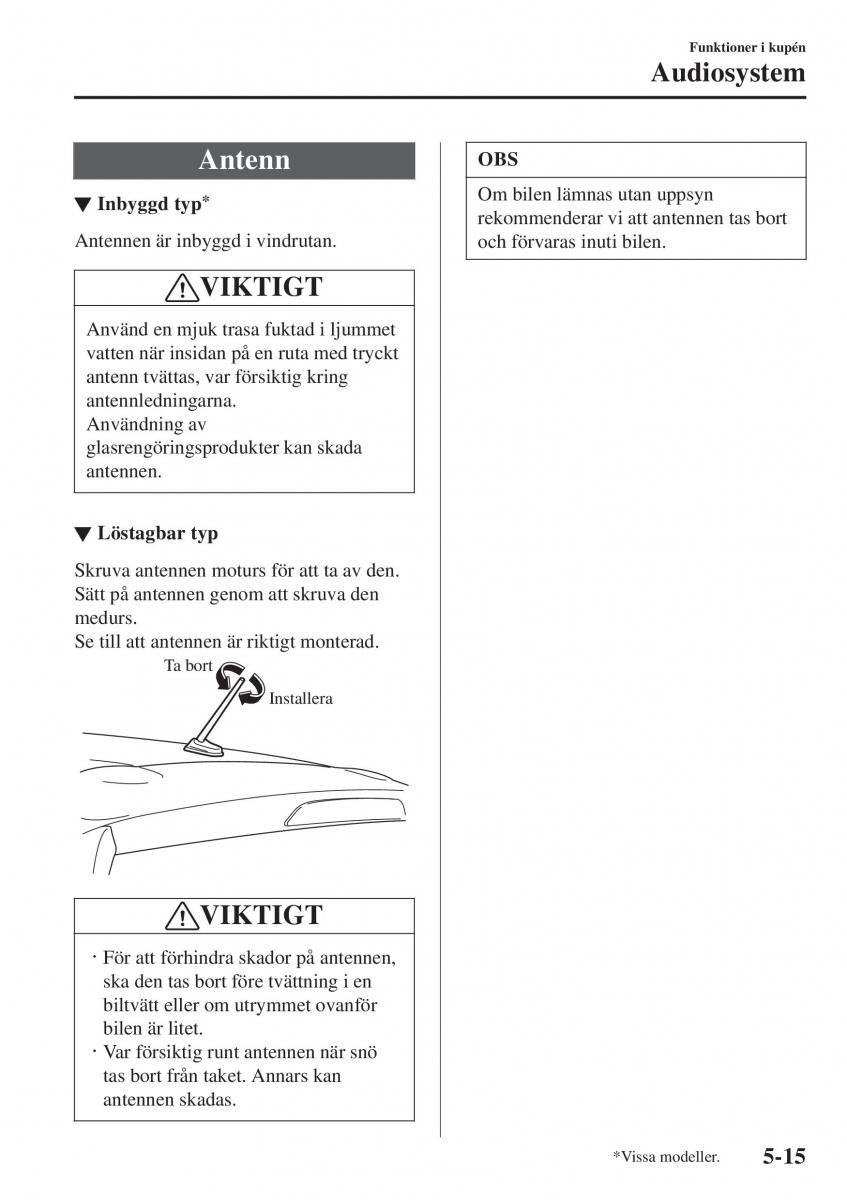 Mazda 2 Demio instruktionsbok / page 308