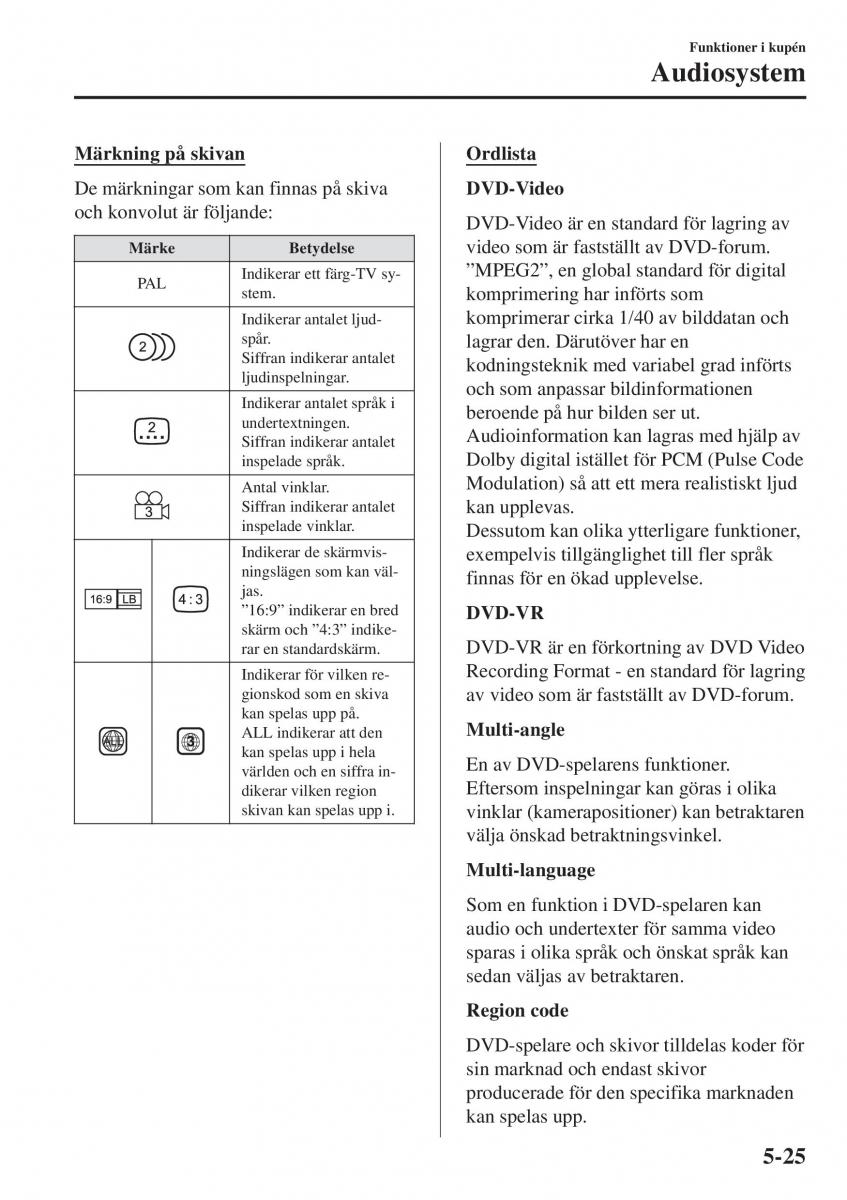 Mazda 2 Demio instruktionsbok / page 318