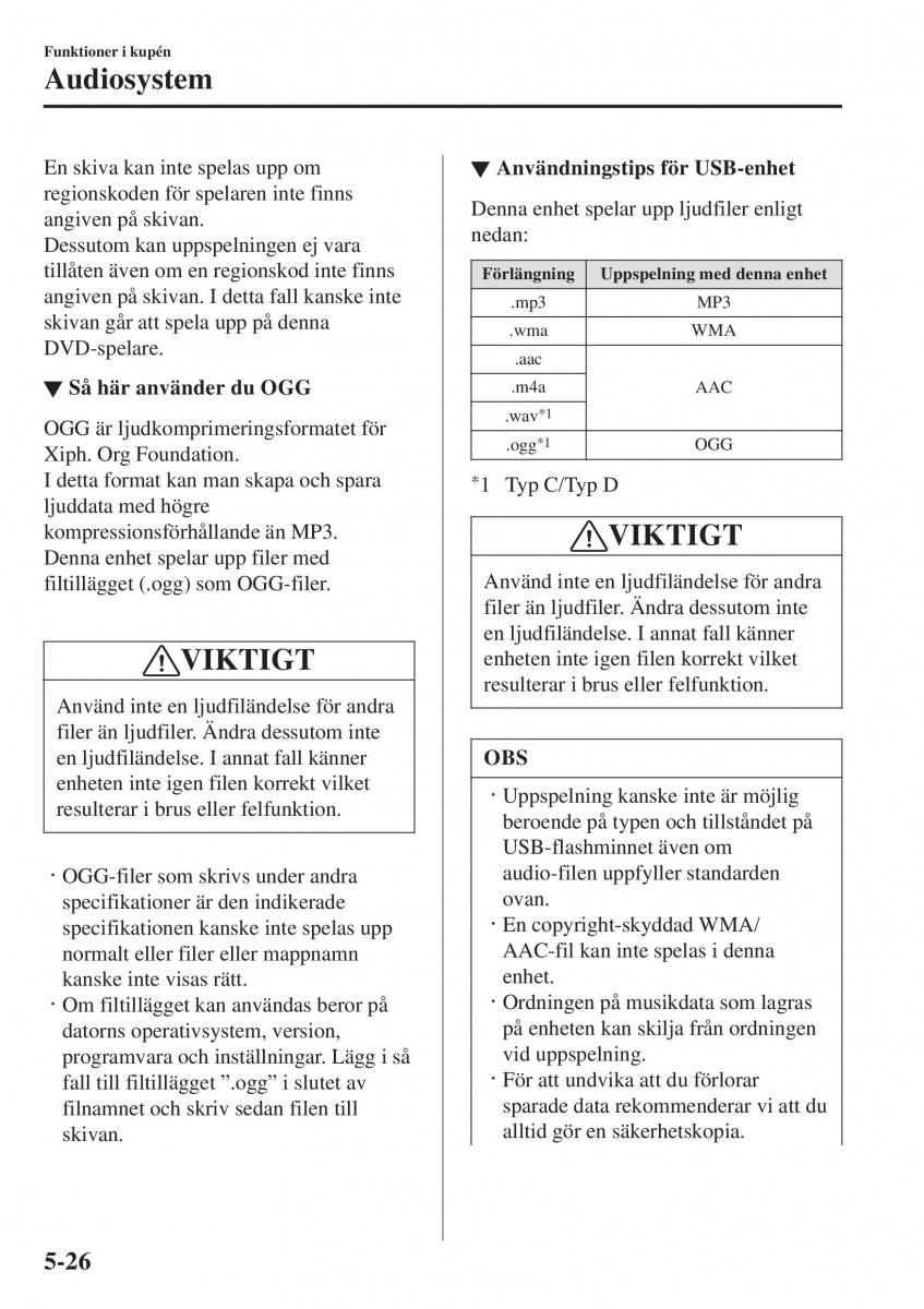 Mazda 2 Demio instruktionsbok / page 319