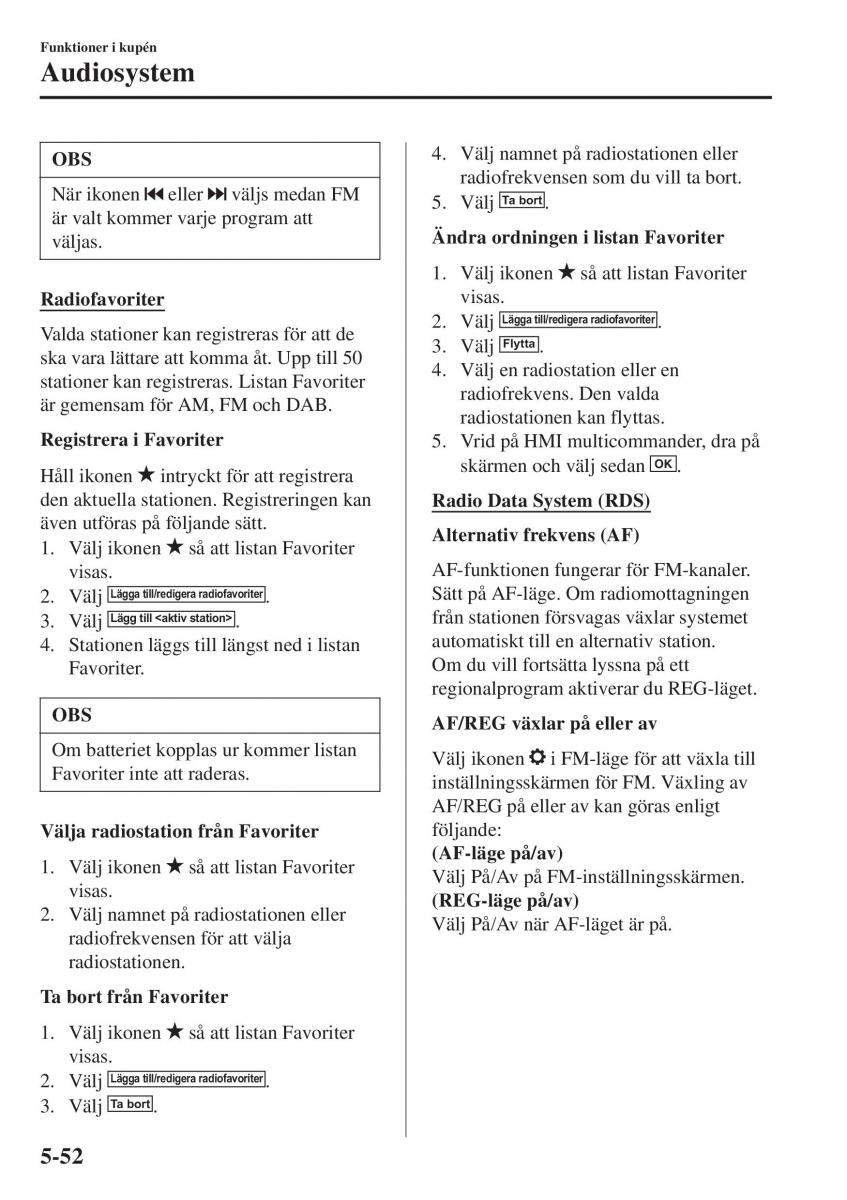 Mazda 2 Demio instruktionsbok / page 345