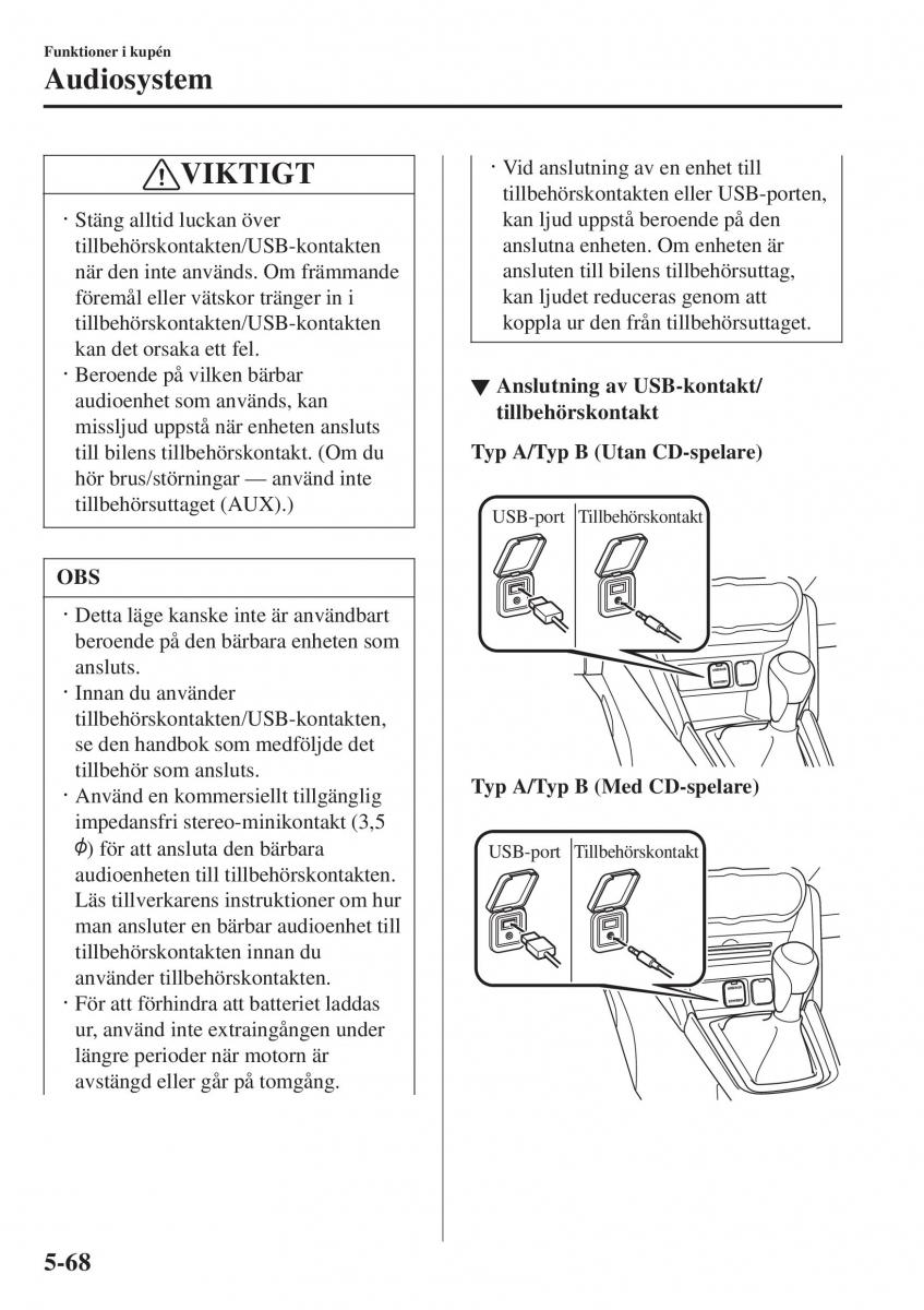 Mazda 2 Demio instruktionsbok / page 361