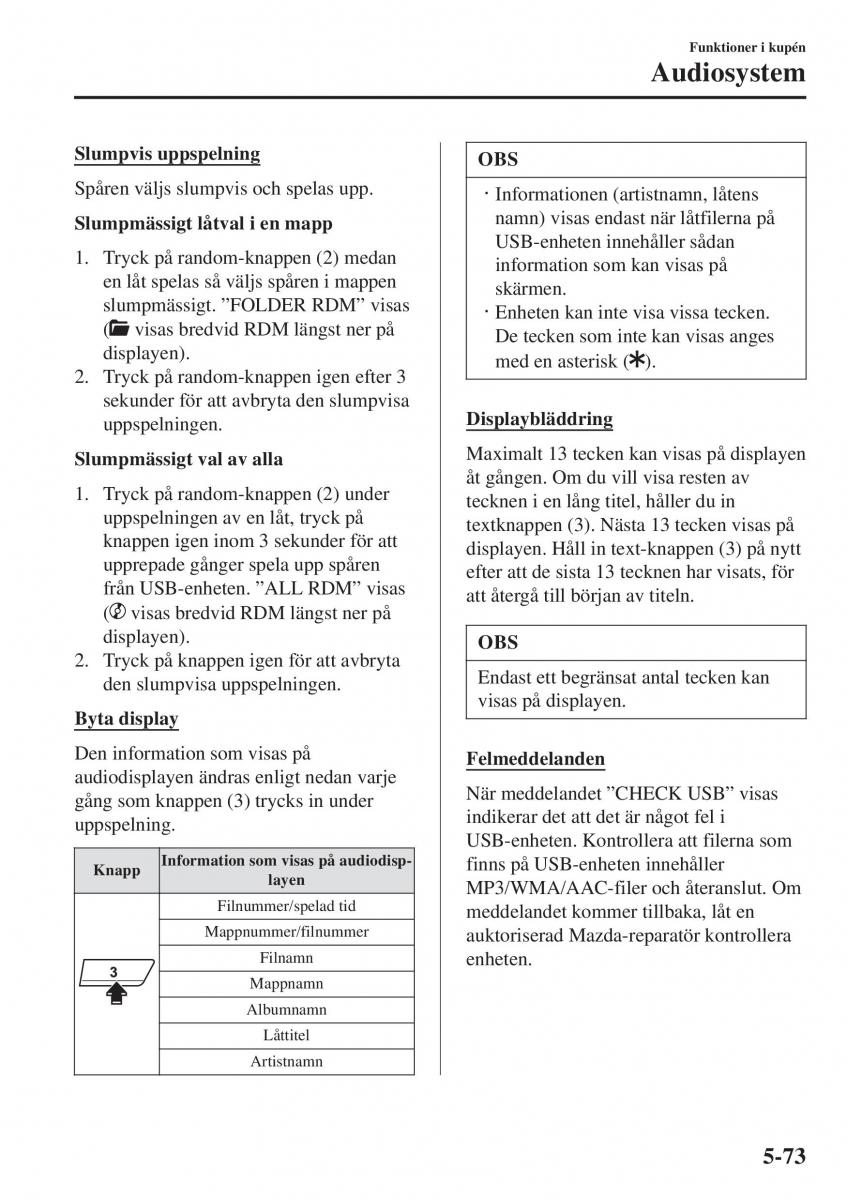 Mazda 2 Demio instruktionsbok / page 366