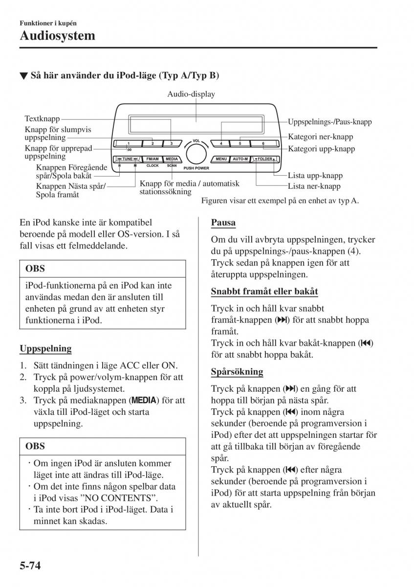 Mazda 2 Demio instruktionsbok / page 367