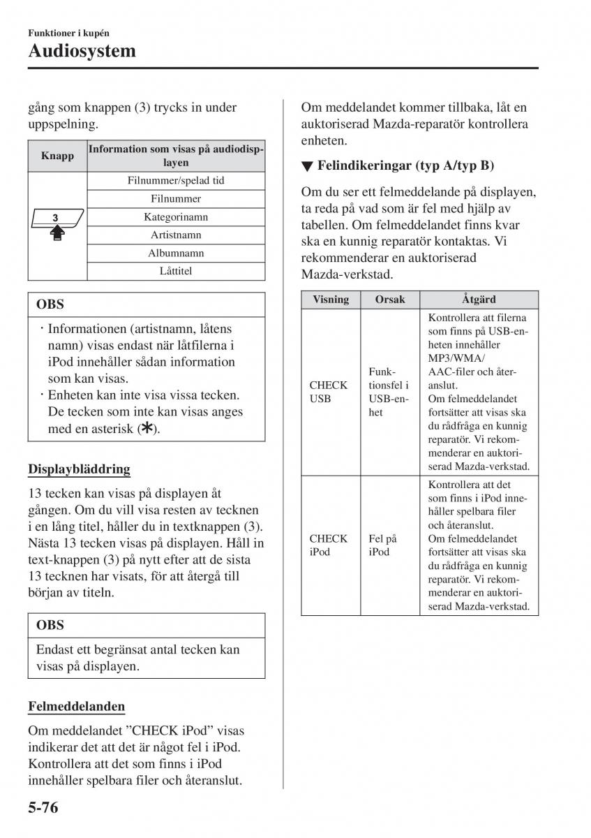 Mazda 2 Demio instruktionsbok / page 369