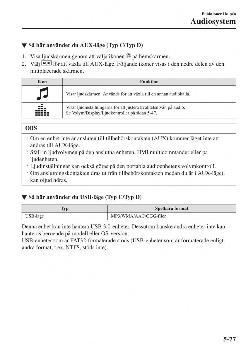 Mazda 2 Demio instruktionsbok / page 370