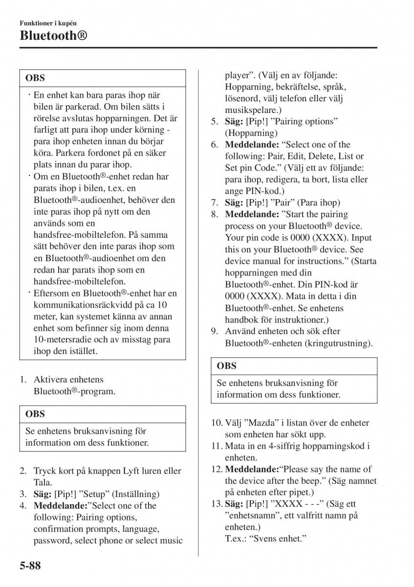 Mazda 2 Demio instruktionsbok / page 381