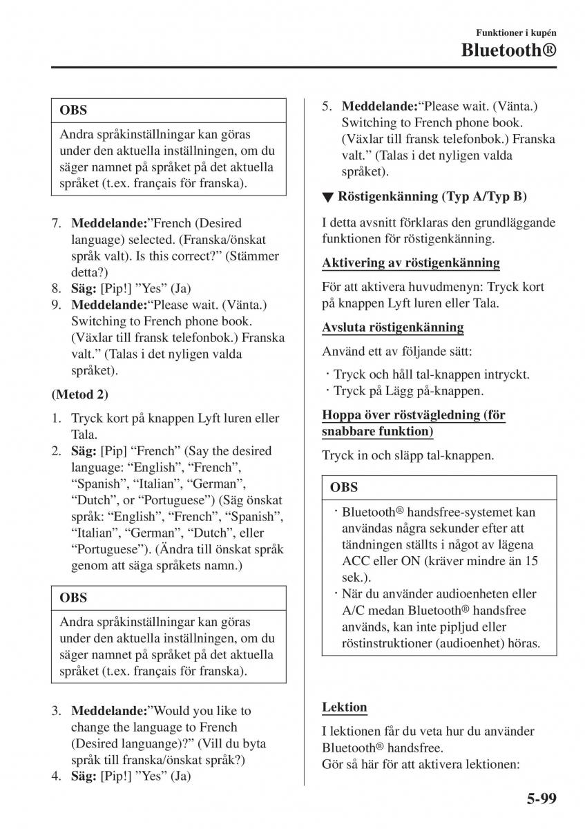 Mazda 2 Demio instruktionsbok / page 392