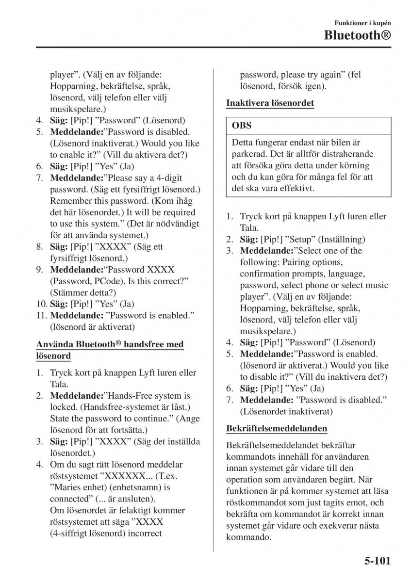 Mazda 2 Demio instruktionsbok / page 394