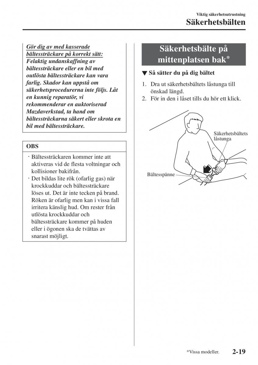 Mazda 2 Demio instruktionsbok / page 40