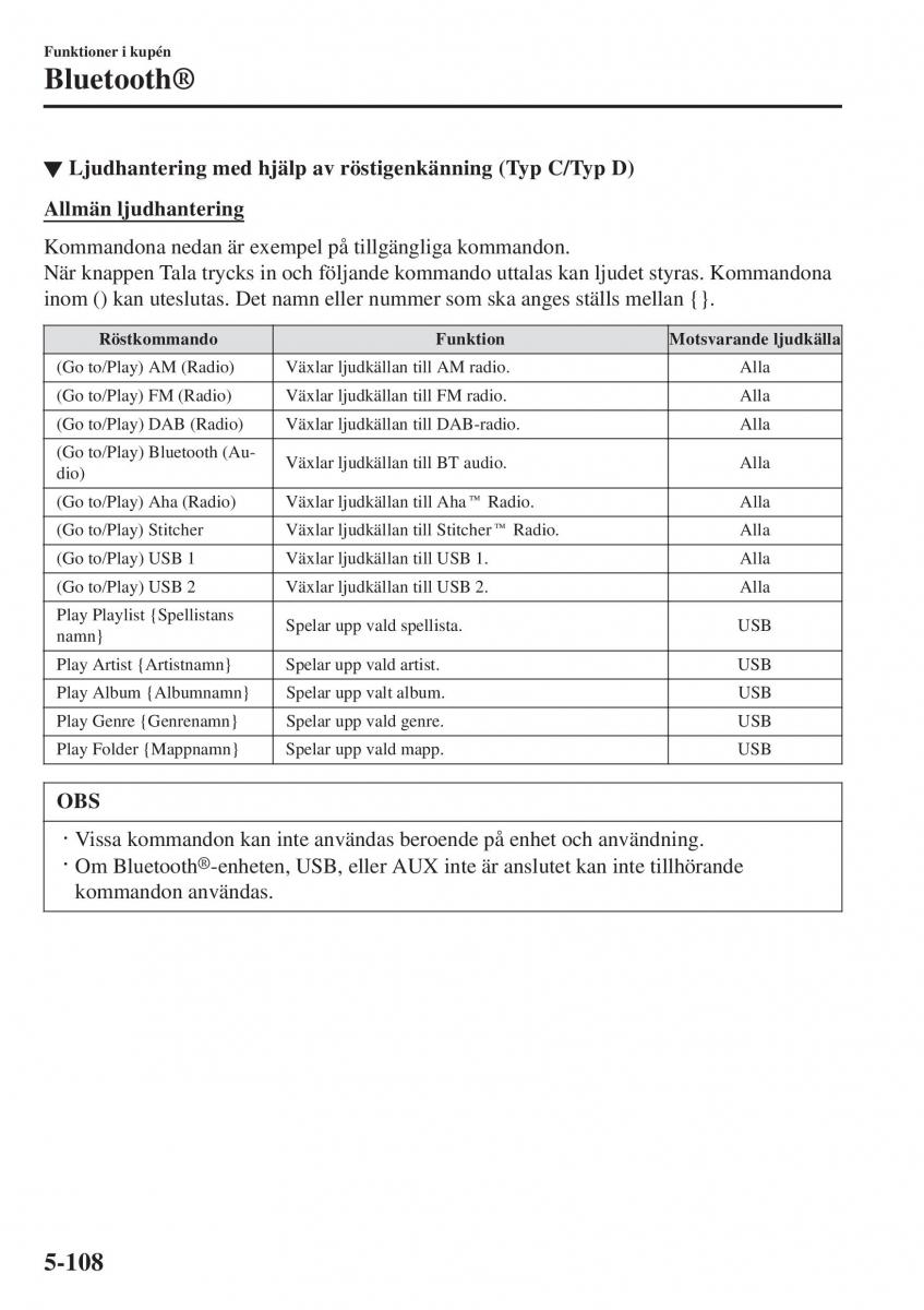 Mazda 2 Demio instruktionsbok / page 401